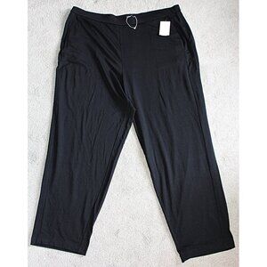 Eileen Fisher NWOT -  Slouchy Ankle Pants in Fine Tencel Jersey, Black, 2X Plus